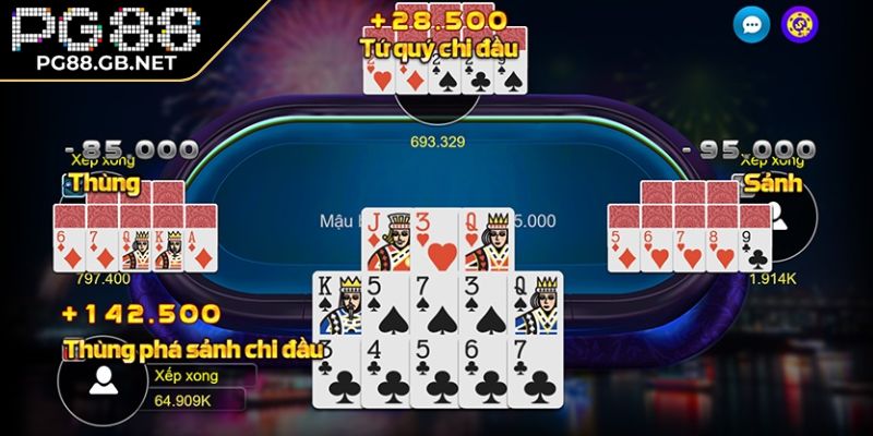 Các tổ hợp bài trong Mậu Binh PG88 bạn cần biết