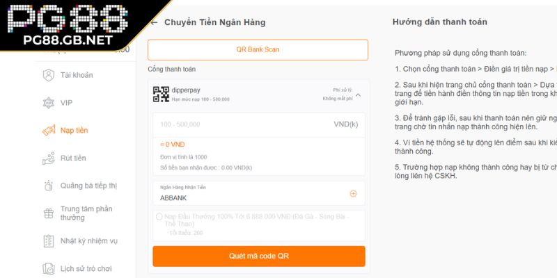 Cuối tuần có nạp rút tiền PG88 được không?